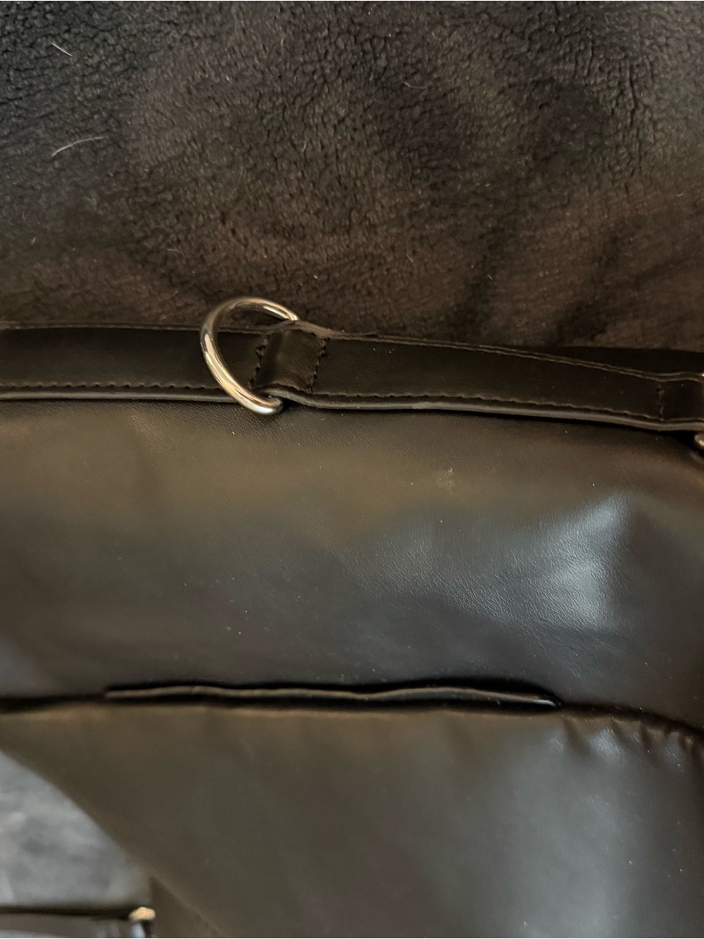 Steve Madden Black Tote Bag with SM Accent - Picture 3 of 5